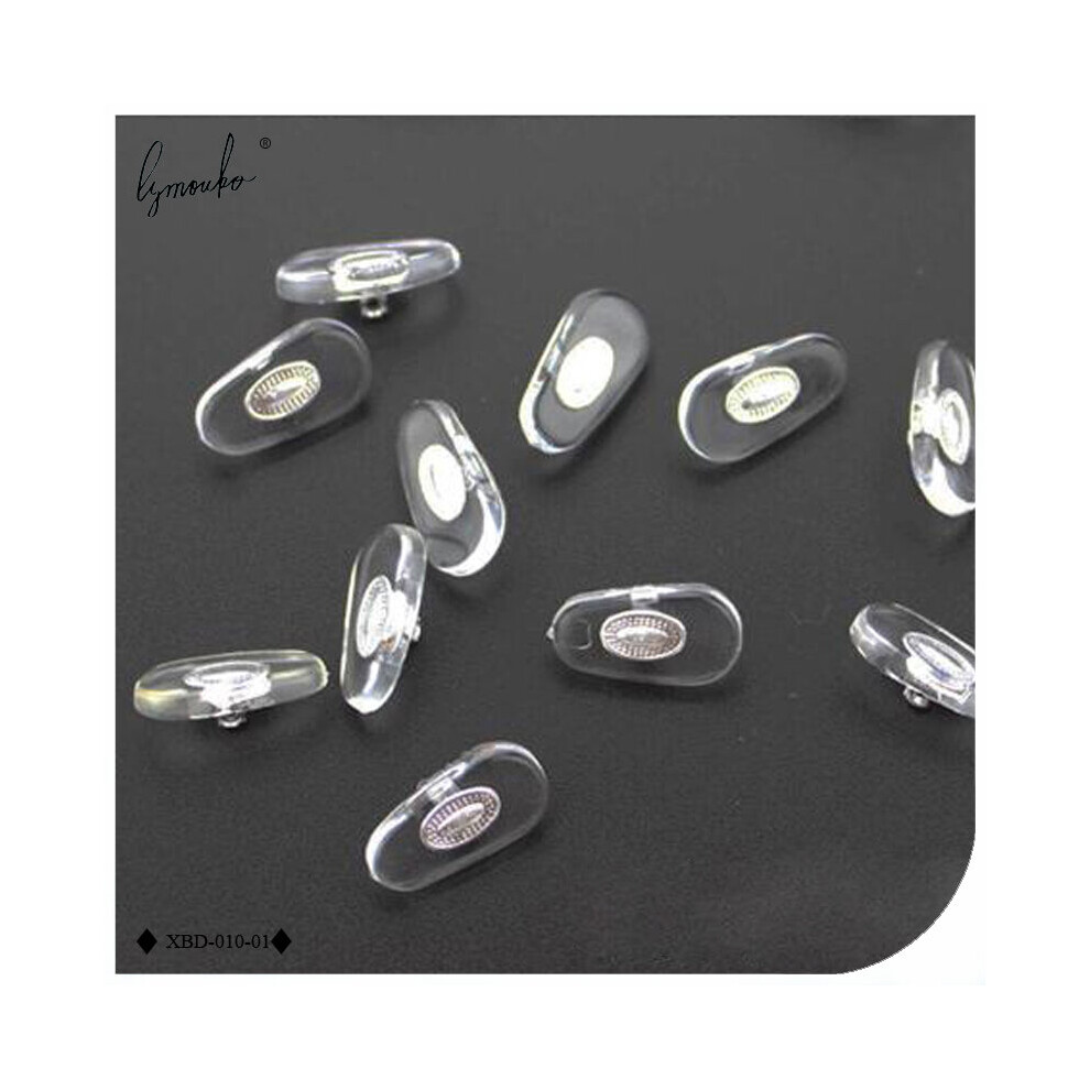 Lymouko 10 Pairs/Lot PVC Glasses Anti Slip Aluminum Conductor Insert Nose Pads Comfortable Silicone Silver Golden Nose Pad