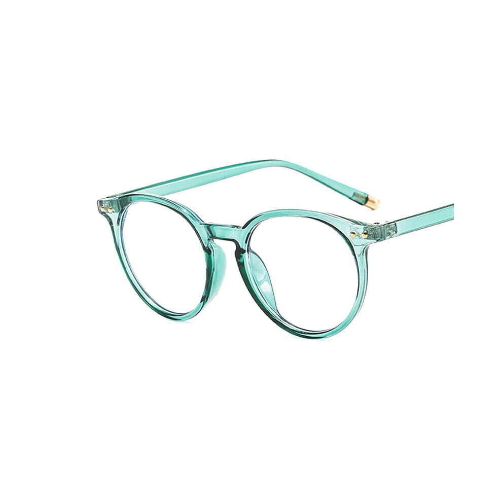 Multicoloured Round Women Glasses Frame Vintage Clear Lens Eyewear Men Optical Leopard Green Eyeglasses Frame