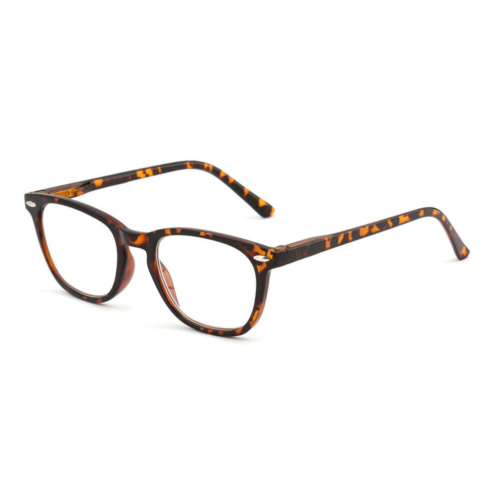 Multicoloured Vintage Square Reading Glasses Spring Hinge Women Men Magnifier Presbyopic Diopter