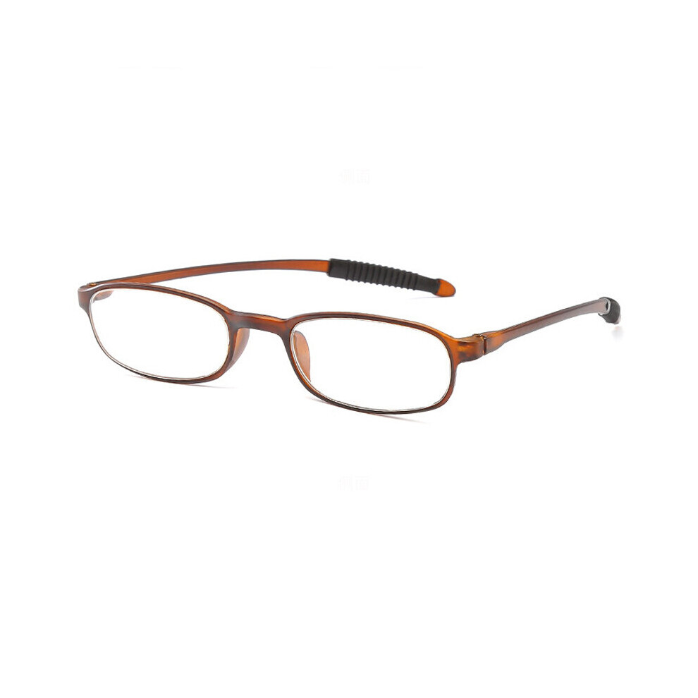 Multicoloured Elbru Retro Ultralight Tr90 Small Frame Reading Glasses Hd Presbyopic Magnifier Ultralight Non-Slip Rubber Leg Eyewear +1.0 +4.0