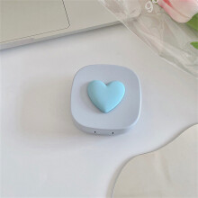Lenses Case Heart Lens Box With Mirror Eye Lenses Holder Container For Travel Cosmetic Lens Storage