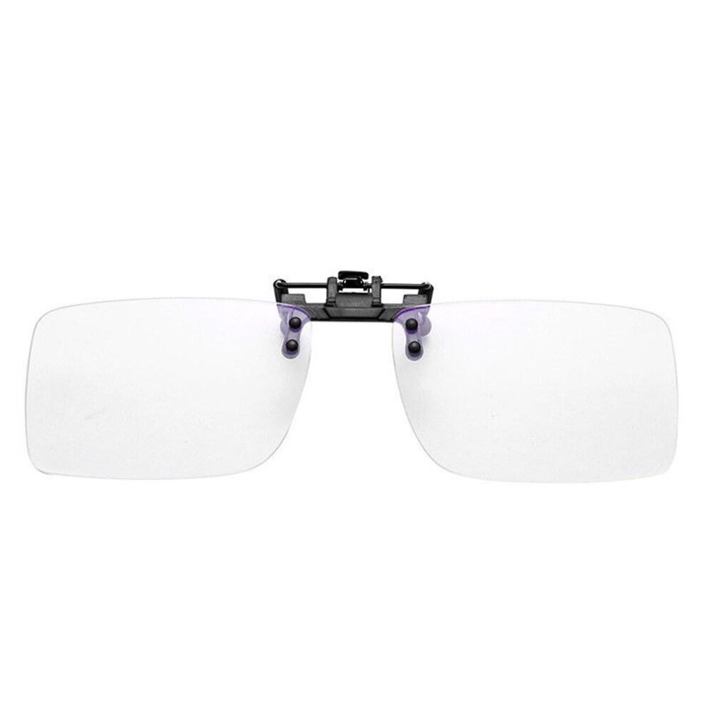 1PC Light Blocking Clip On Glasses Anti-Fatigue UV Anti Rays Flip Up Glasses Eye Strain Protection Computer Glasses