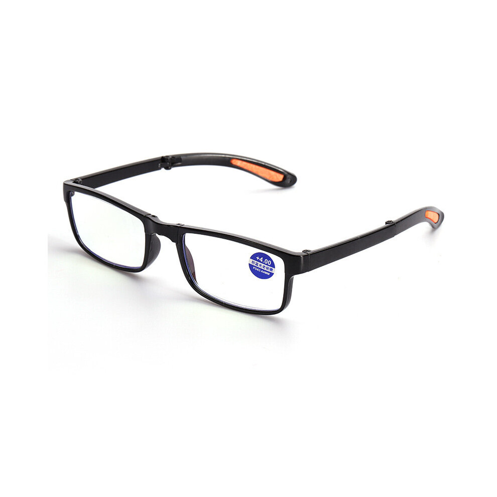 Portable Folding Reading Glasses Retro Anti-blue Light Presbyopia Eyeglasses Men Women Computer Eyewear +1.0 To +4.0