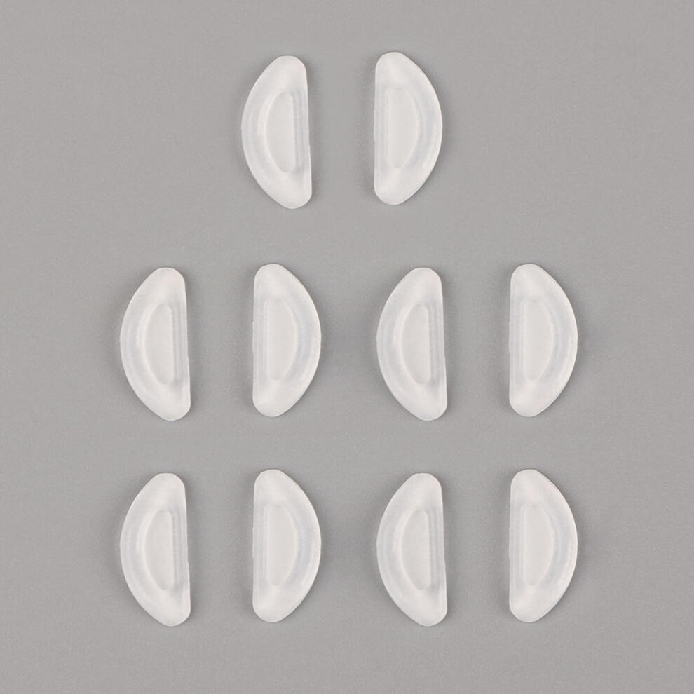 White 10Pcs Glasses Nose Pads Adhesive Silicone Nose Mat Non-Slip Thin Nosepads For Glasses Eyeglasses Eyewear Accessories