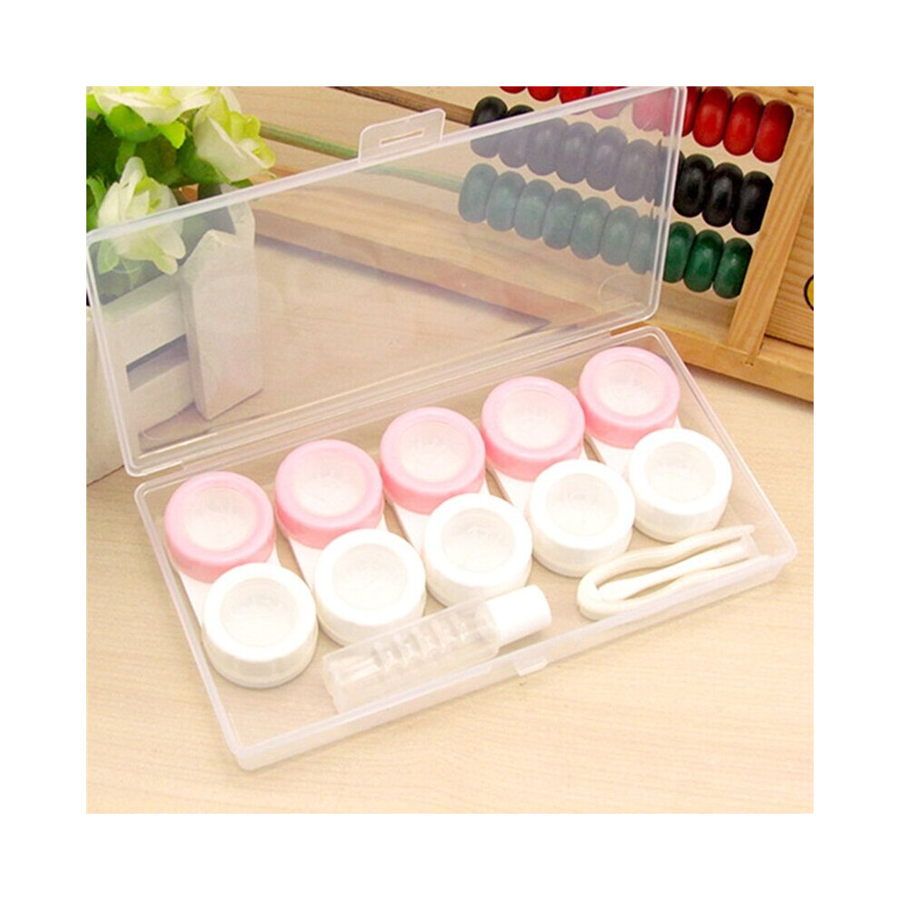 White Lens Case Eye Lens Box Women Travel Lenses Case Leakproof Container Lenses Box For Display Box