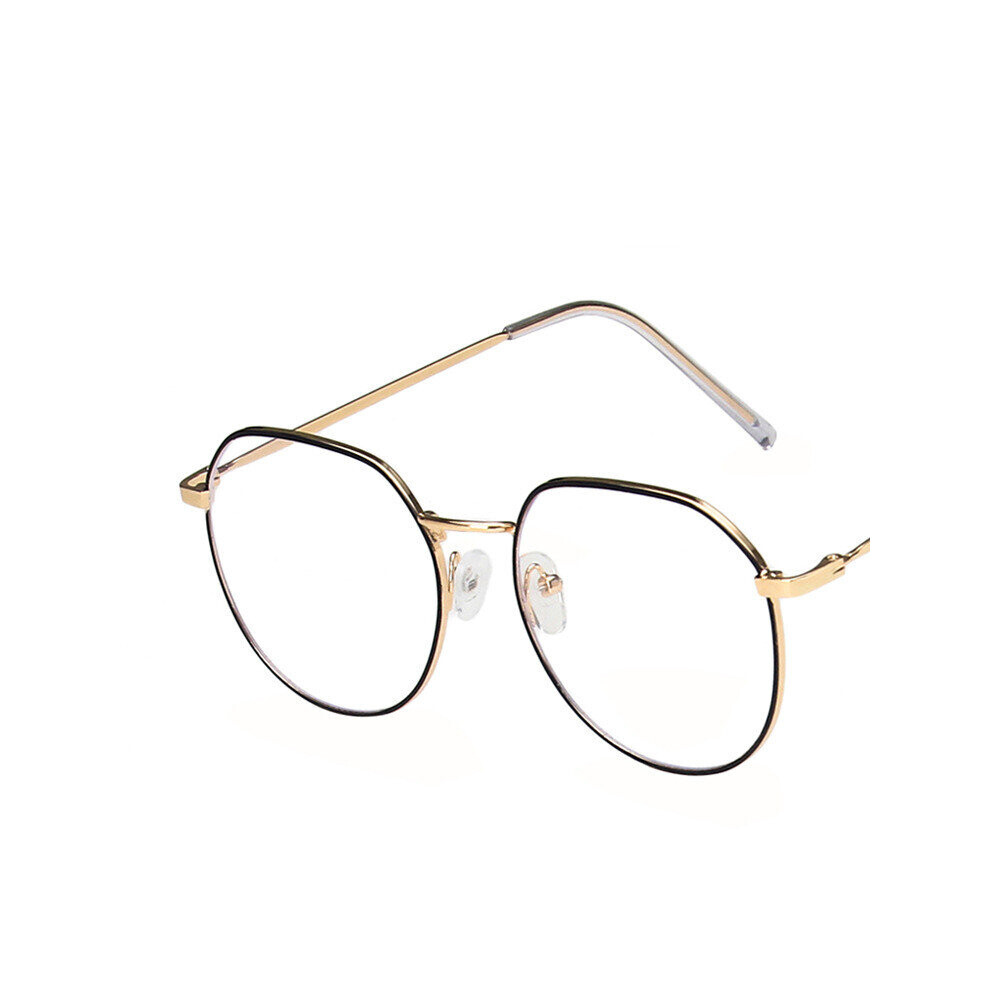 Spectacle Frames Anti Light Goggles Metal Eyeglasses Frame Computer Glasses Women Round Clear Lens Eye Glasses