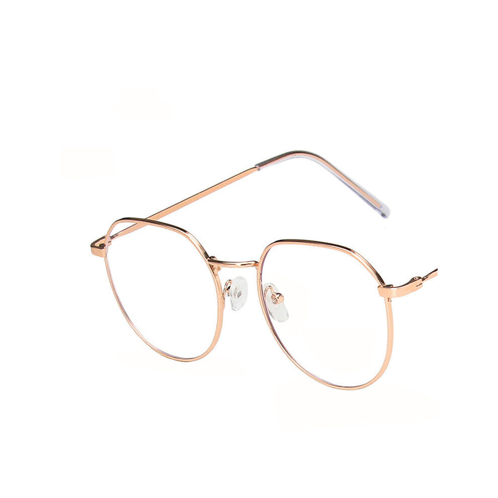 Spectacle Frames Anti Light Goggles Metal Eyeglasses Frame Computer Glasses Women Round Clear Lens Eye Glasses
