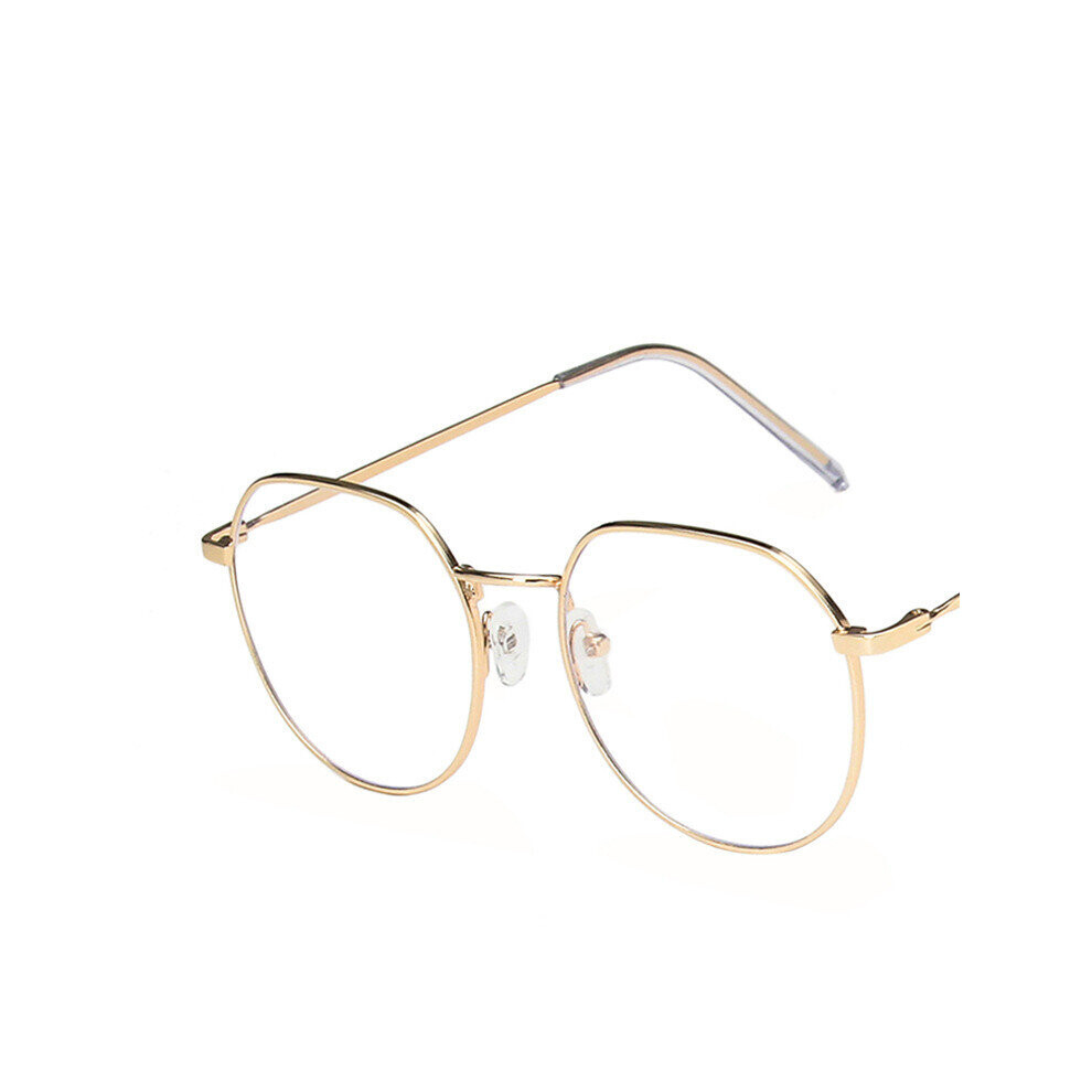 Spectacle Frames Anti Light Goggles Metal Eyeglasses Frame Computer Glasses Women Round Clear Lens Eye Glasses