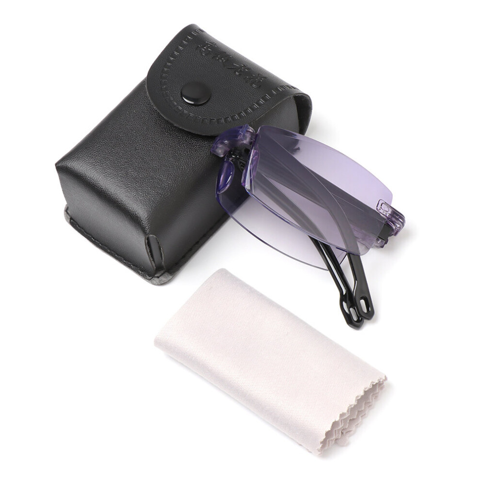 Unisex Portable Folding Reading Glasses Diamond-cut Anti-UV Rays Presbyopia Eyeglasses with Glasses Case Vision Care