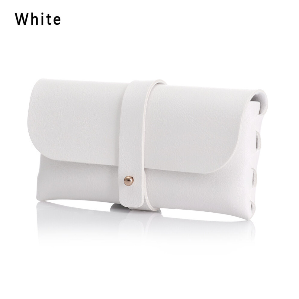 1pcs Men Women Leather Sunglasses Case Fold-able Buckle Glasses Box Eyeglass Holder Bag Protector Eyewear Accessories