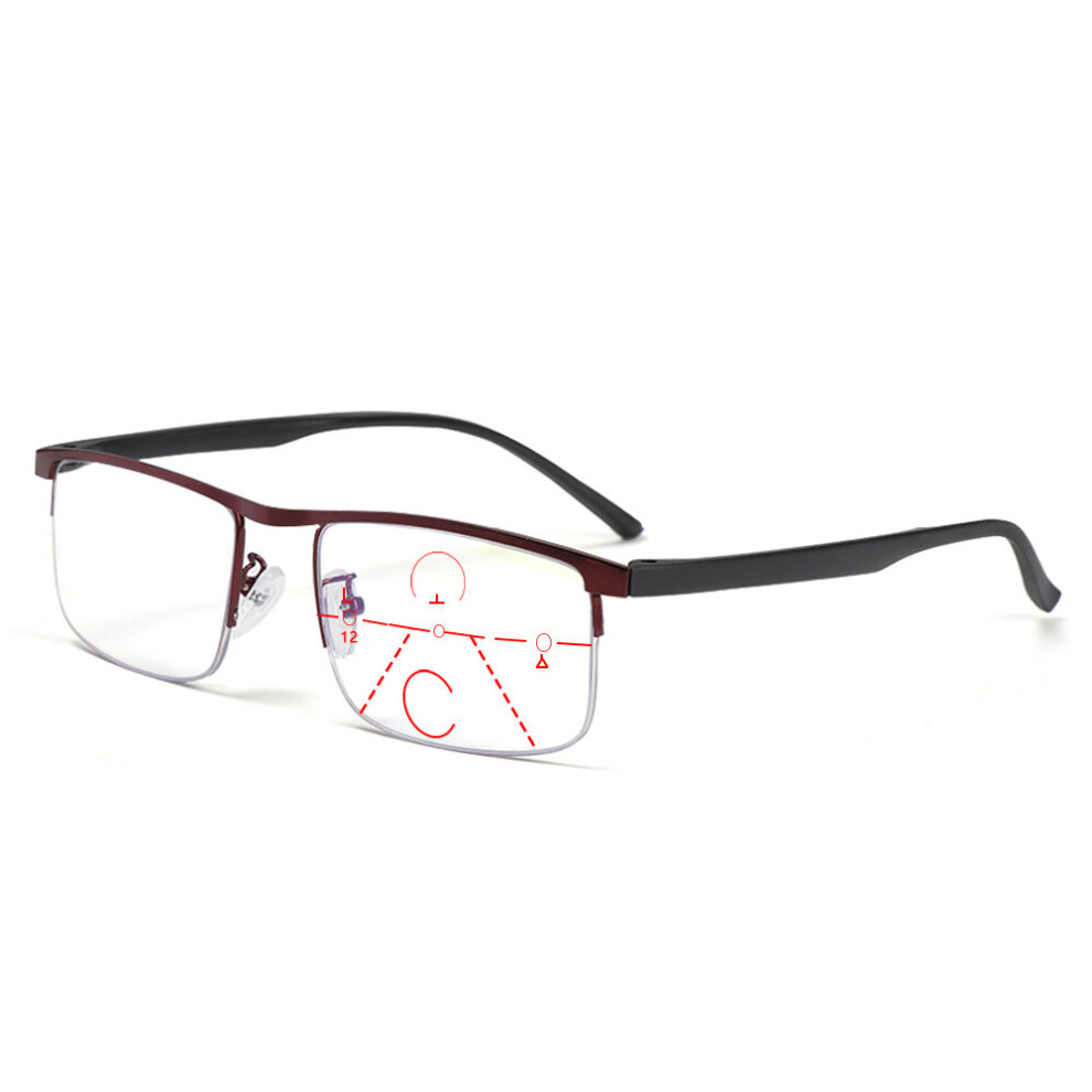 Multicoloured +1.0~+3.5 Multifocal Reading Glasses Progressive Bifocal Anti Ray Uv Protect Presbyopic Eyeglasses Computer Eyewear
