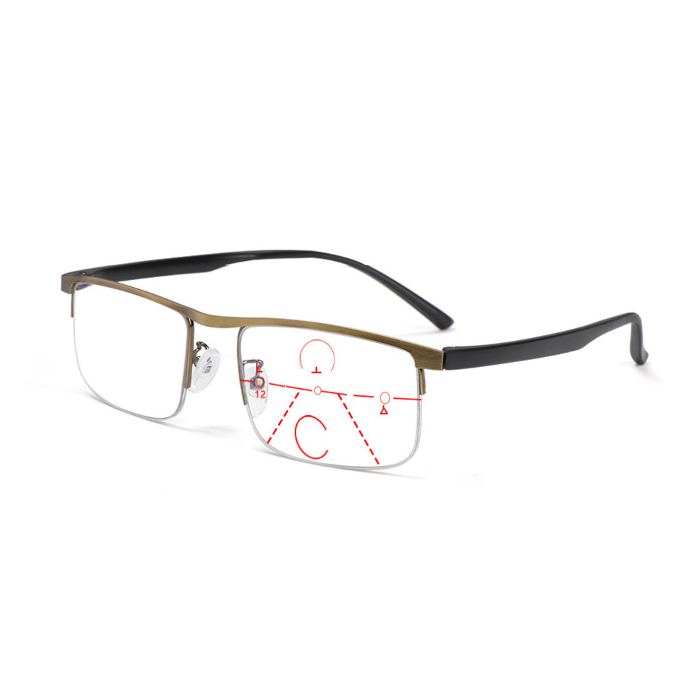 Multicoloured +1.0~+3.5 Multifocal Reading Glasses Progressive Bifocal Anti Ray Uv Protect Presbyopic Eyeglasses Computer Eyewear