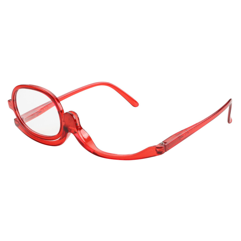 Women Men Elderly Unilateral Vision Care Presbyopia Eyeglasses Makeup Glasses Rotating Folding Reading Glasses +10~+40