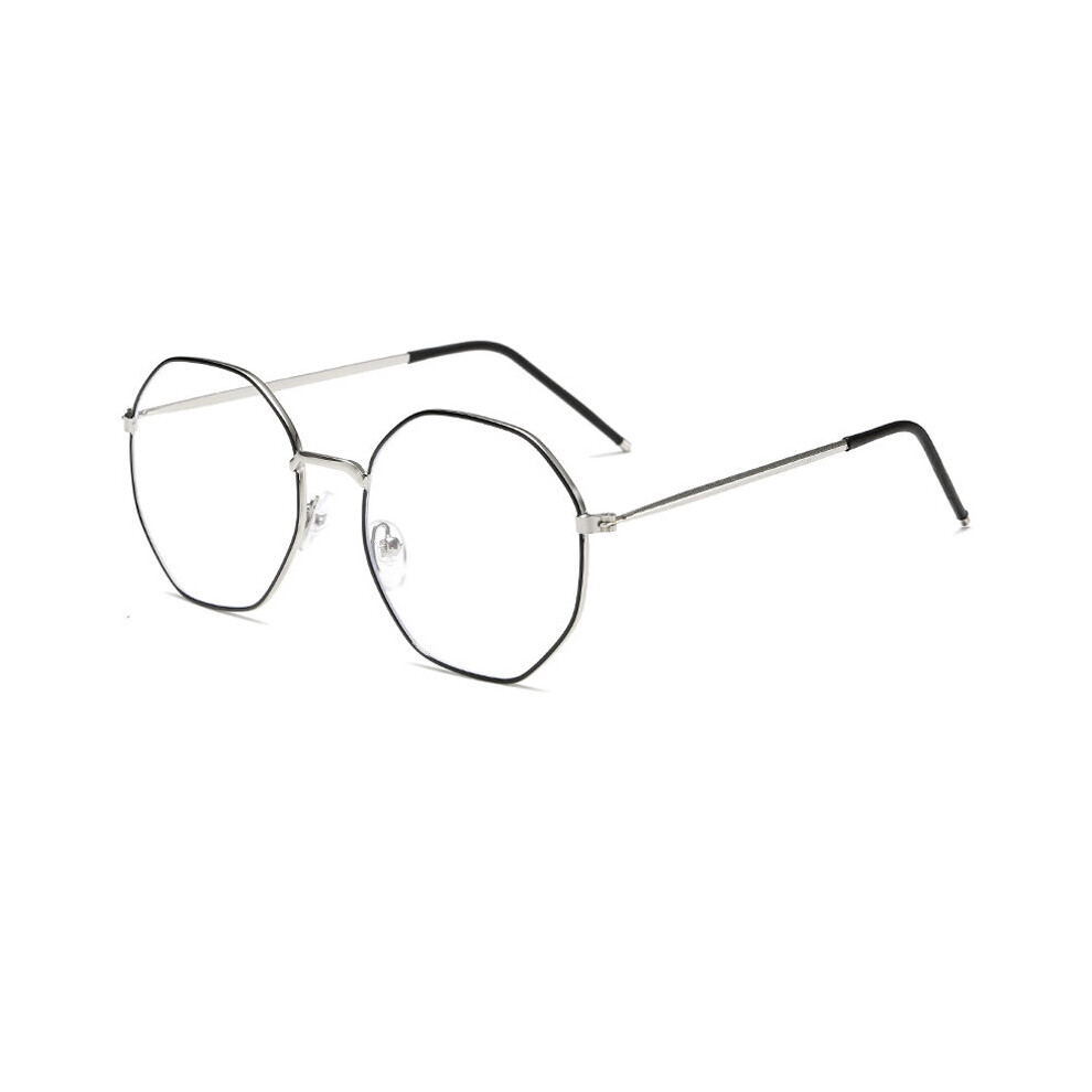 Vintage Metal Irregular Polygon Frame Glasses Women Men Anti Light Eyeglasses Computer Goggle Unisex Eyewear Mirror