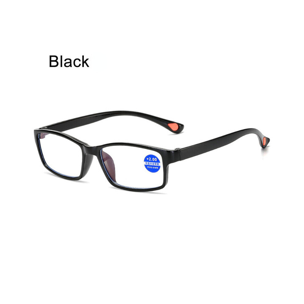 (Green, Auburn) Ultra-Light Reading Glasses Anti Light Lens for Men Women Leg Frame +1.5 +2.0 +2.5 +3.0 +3.5 +4.0