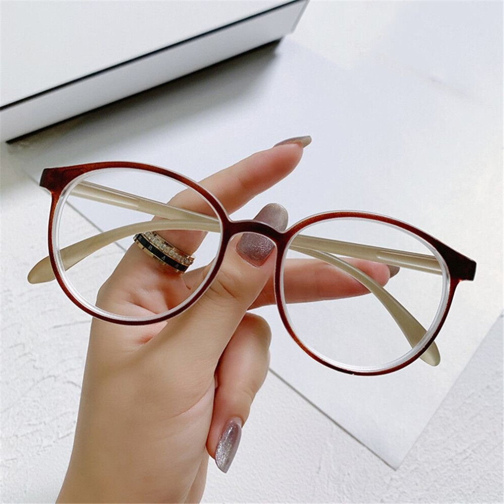 Multicoloured No Diopter Myopia Glasses Women Men Optical Spectacles Ultralight Round Frame High-Definition Nearsighted Eyeglasses 0 ~ -4.0