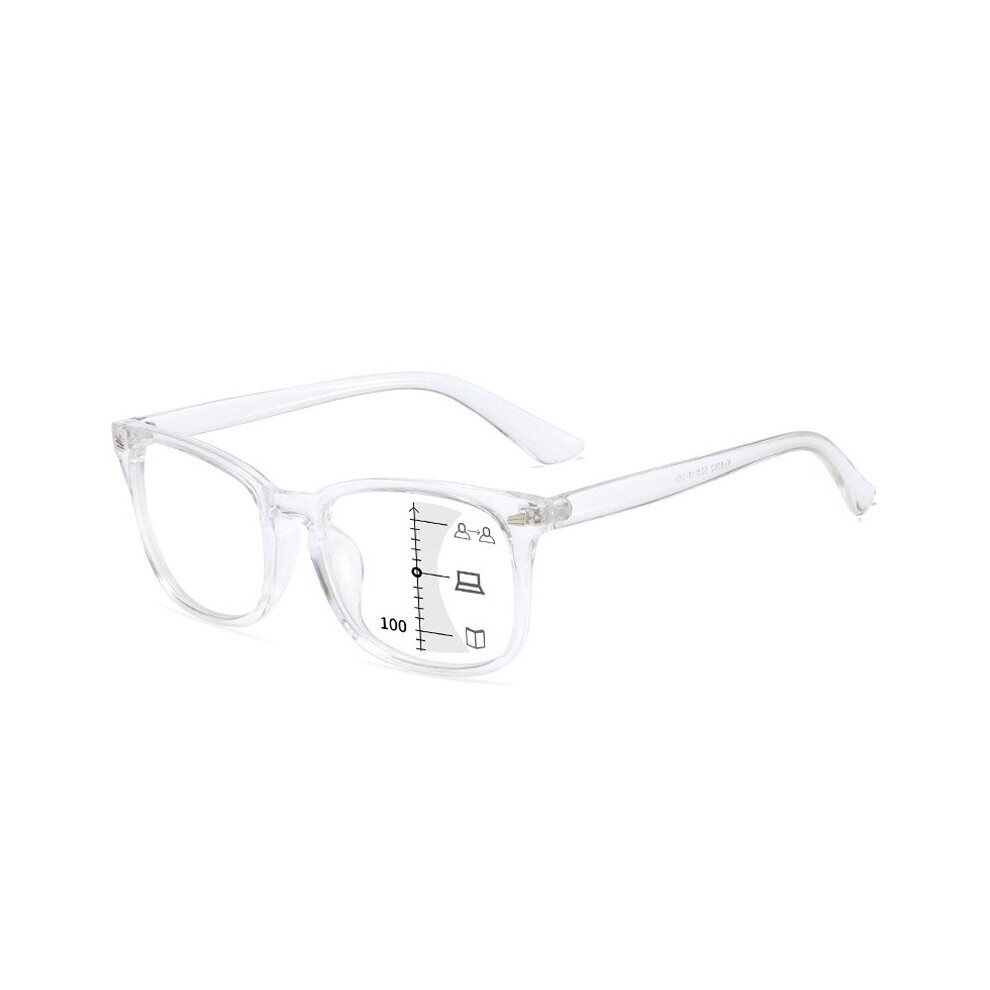 Multicoloured Square Multifocal Progressive Reading Glasses Men With Diopters Anti-Glare Computer Eyeglasses Women Uv400