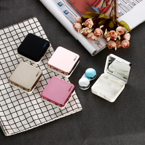Lens Box ABS Plastic Square Mirror Lens Case Travel Container Holder Storage Soaking Box Case 2