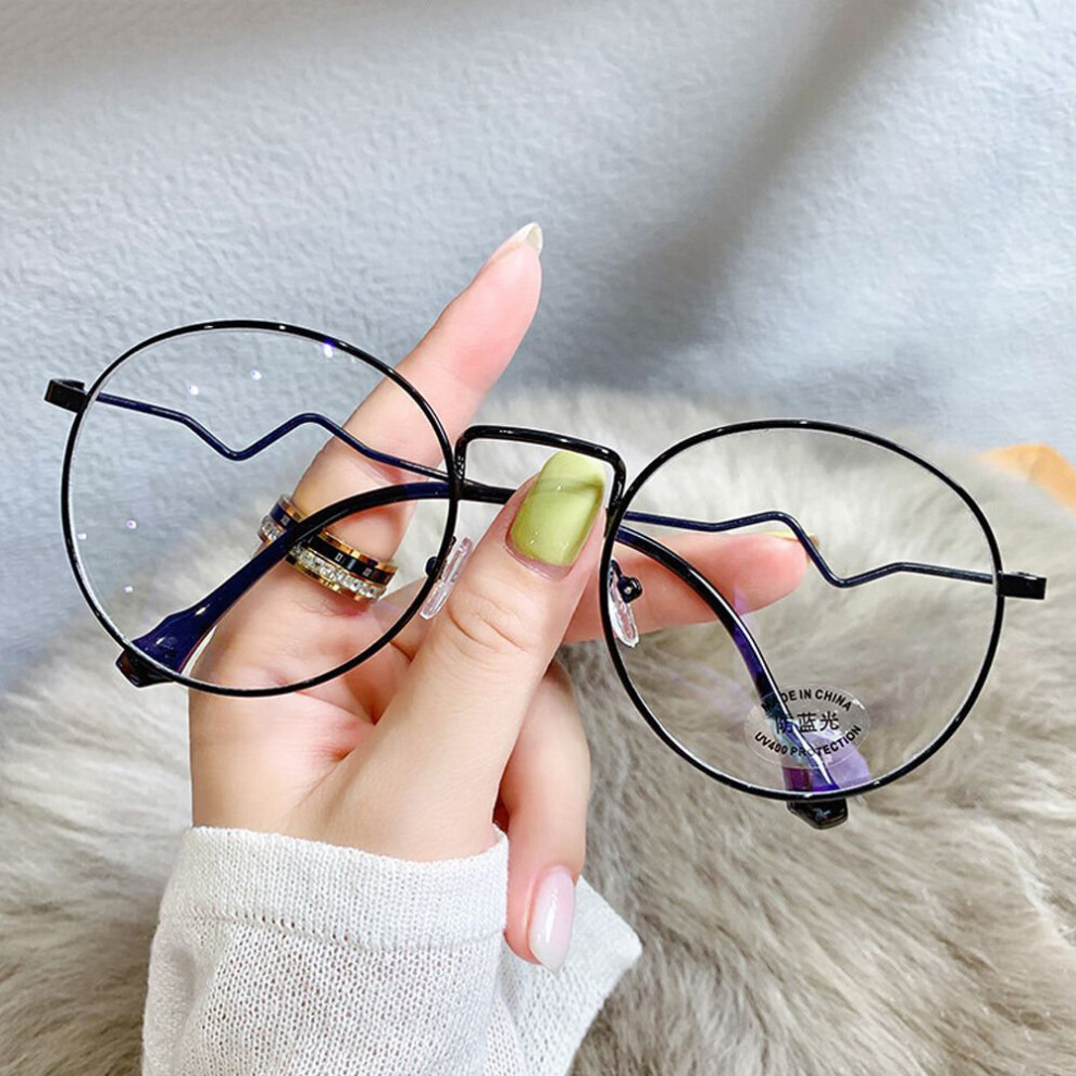 Multicoloured Anti Light Myopia Glasses Women Men Round Metal Frame Spectacles Eyeglasses Prescription Shortsighted Eyewear 0~-4.0