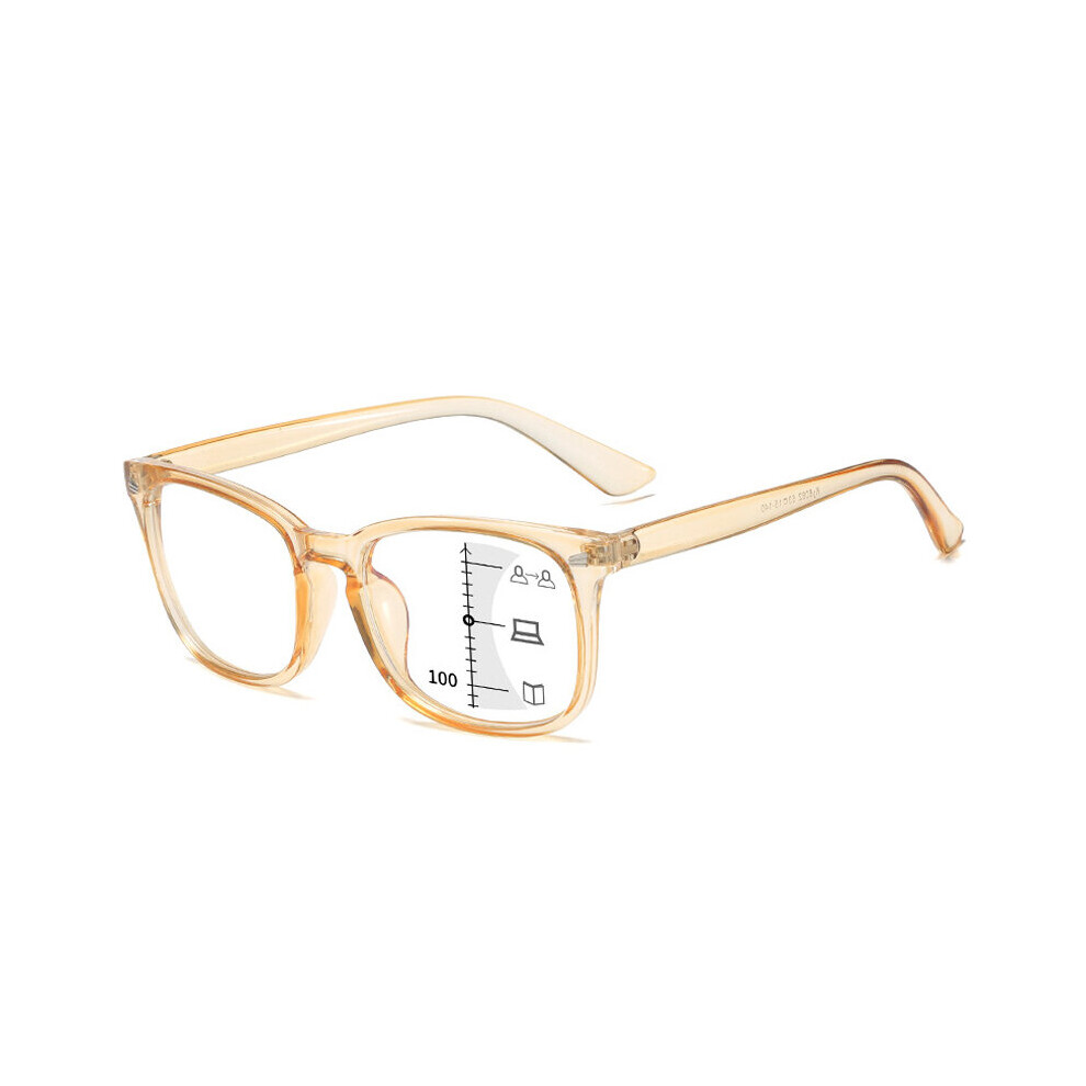 Multicoloured Square Multifocal Progressive Reading Glasses Men With Diopters Anti-Glare Computer Eyeglasses Women Uv400