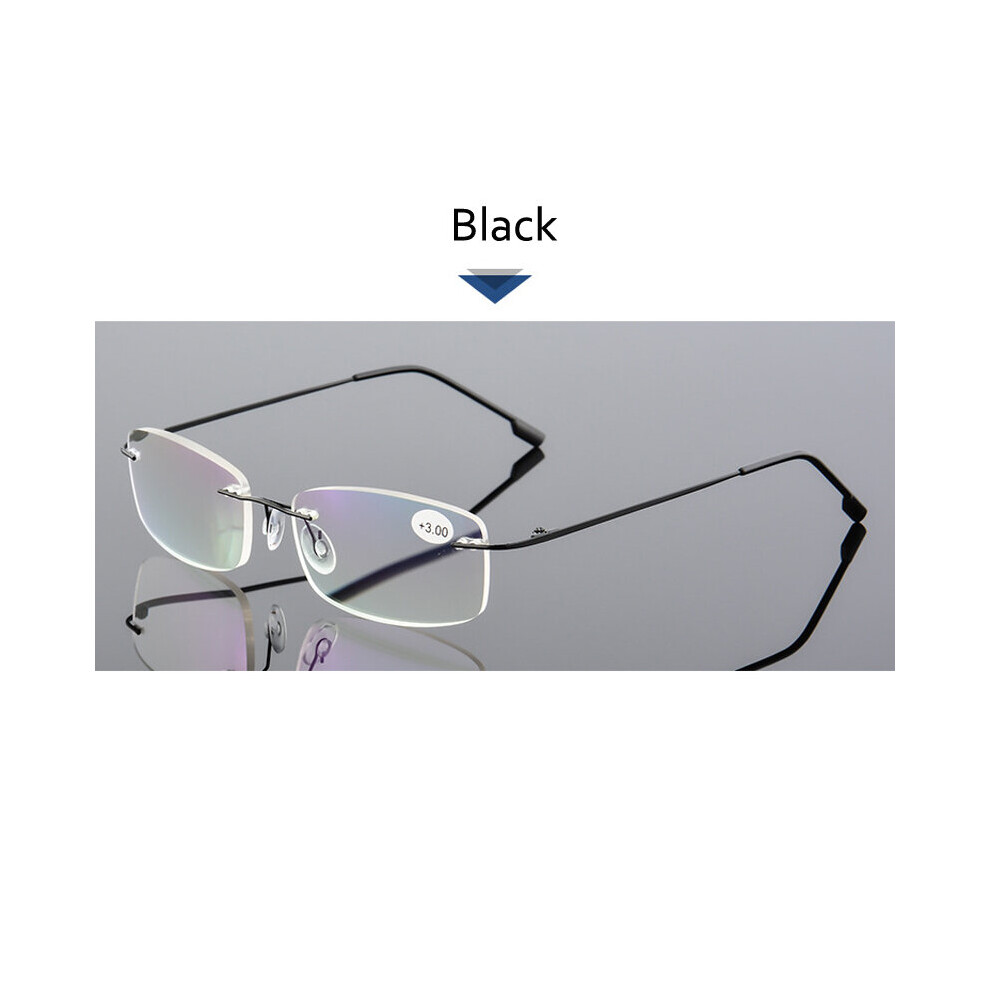 Elbru Ultralight TR90 Memory Titanium Rimless Reading Glasses Men&Women Presbyopic Eyeglasses +1.0 +1.5 +2.0 to+3.5 +4.0-image-OPC-PBR8MNV-NEW