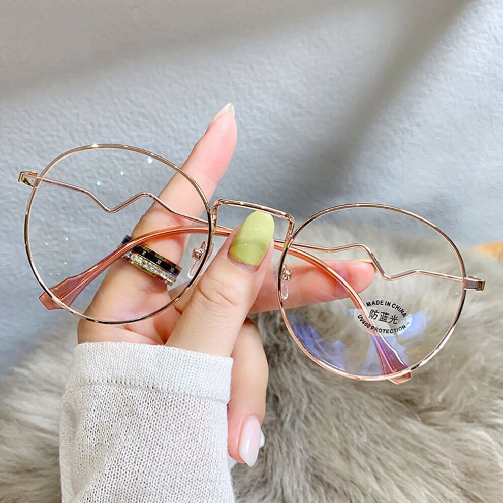 Multicoloured Anti Light Myopia Glasses Women Men Round Metal Frame Spectacles Eyeglasses Prescription Shortsighted Eyewear 0~-4.0