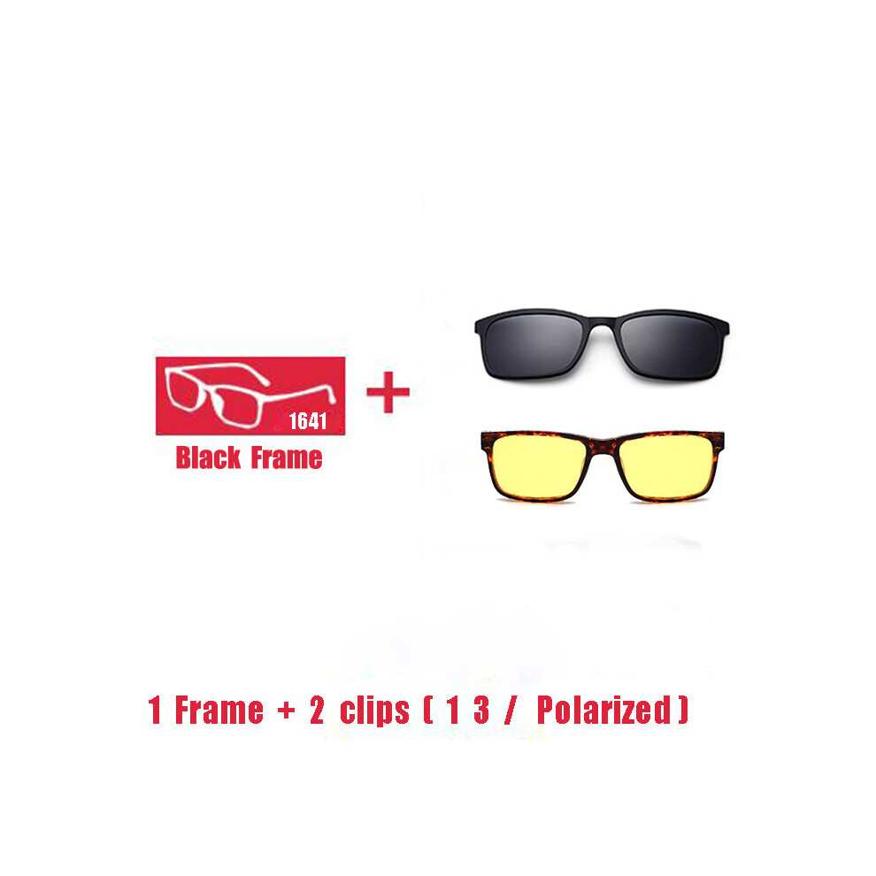 Multicoloured Eyeglasses Polarized Magnet Clip Glasses Frame Men Women Myopia Prescription Glasses Optical Sunglasses Eyewear