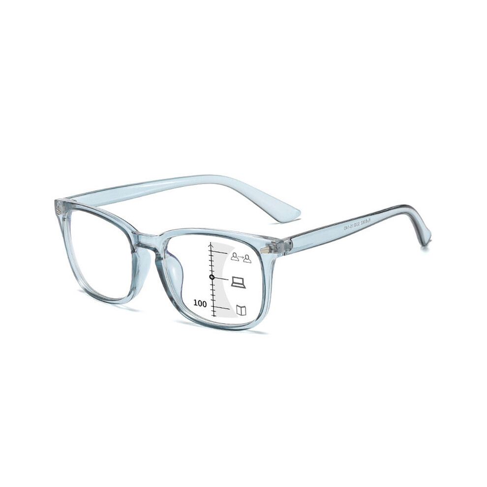 Multicoloured Square Multifocal Progressive Reading Glasses Men With Diopters Anti-Glare Computer Eyeglasses Women Uv400