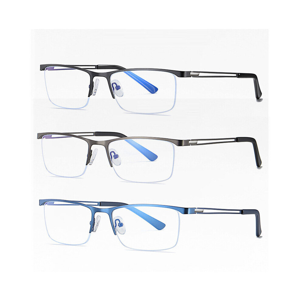 Ultralight Half Frame Reading Glasses Men Anti Light Metal Presbyopia Computer Reader with Diopter +1.75 2.25 2.75-image-OPC-PBR8MVP-NEW