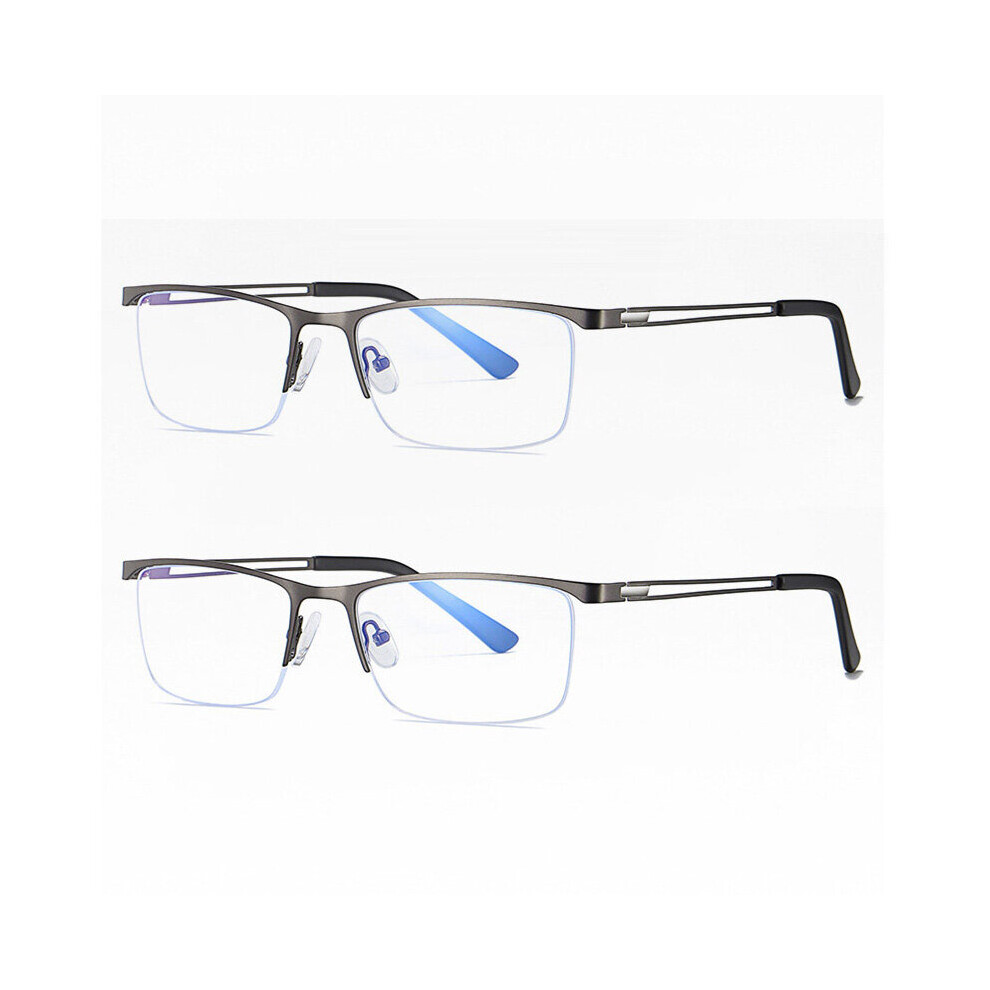 Multicoloured Ultralight Half Frame Reading Glasses Men Anti Light Metal Presbyopia Computer Reader With Diopter +1.75 2.25 2.75