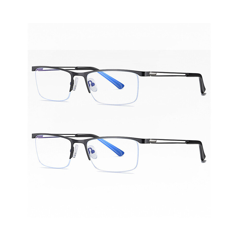 Multicoloured Ultralight Half Frame Reading Glasses Men Anti Light Metal Presbyopia Computer Reader With Diopter +1.75 2.25 2.75
