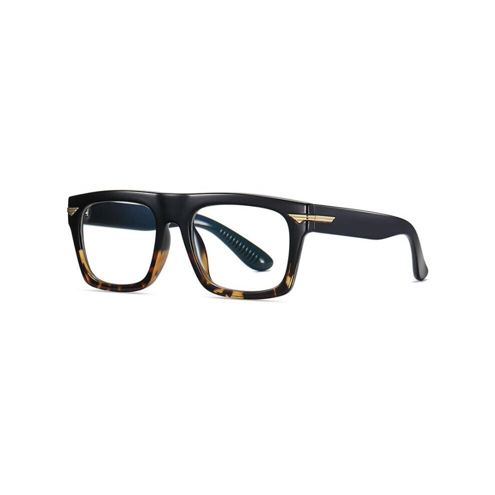 Retro Square Reading Glasses Light Blocking Eyeglasses Clear Lens Prescription Eyewear Diopters 0 to +6.0