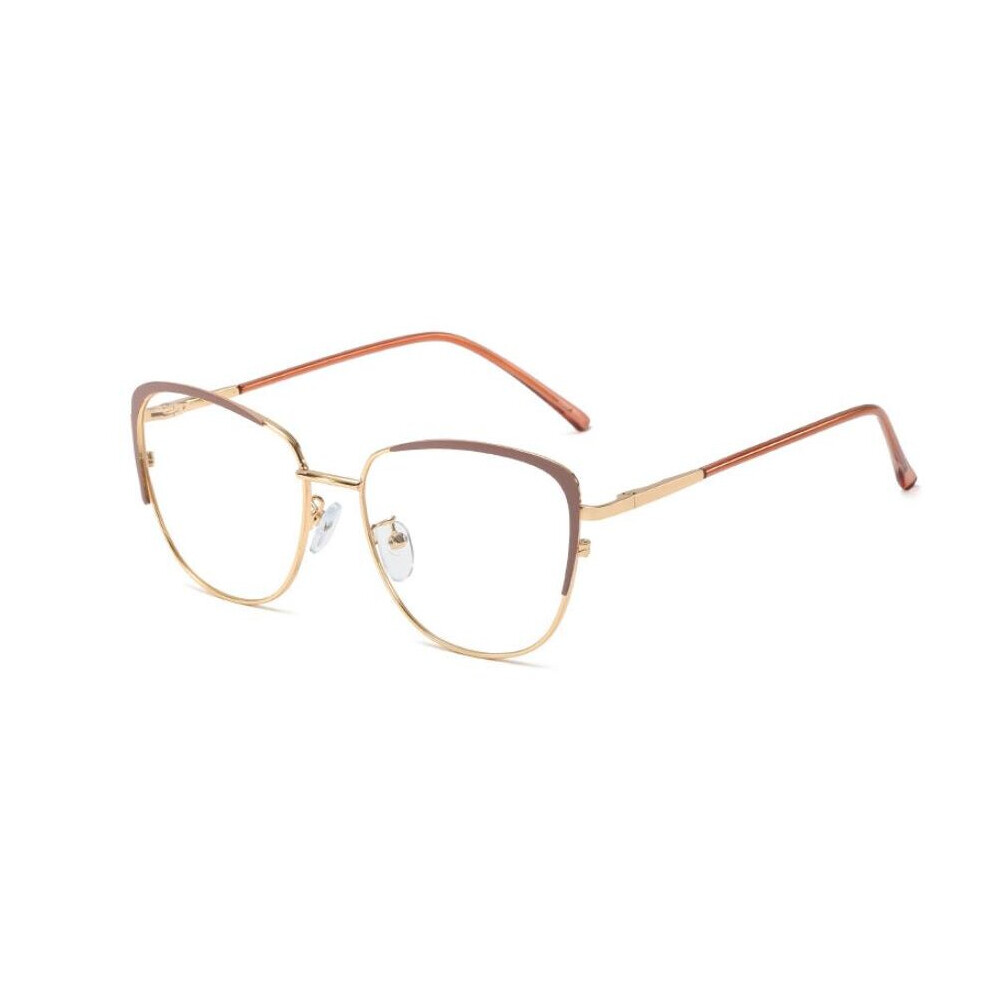 Cat Eye Anti Light Reading Glasses Women Metal Eyeglasses Anti Glare Presbyopic Computer Eyewear +2