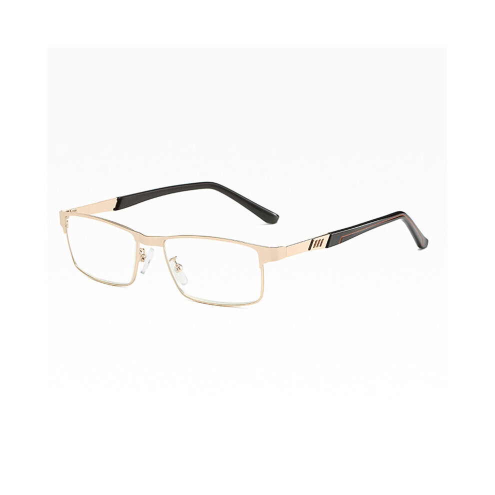 Stainless Steel Men Business Reading Glasses Full Frame Metal Presbyopia Optical Eyeglasses +0.75 1.75 2.25 2.75 5.0 6.0