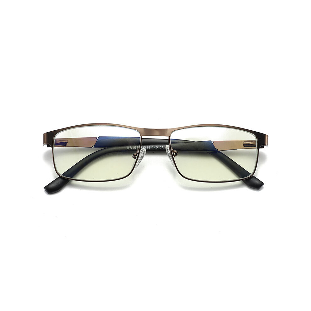 Stainless Steel Men Business Reading Glasses Full Frame Metal Presbyopia Optical Eyeglasses +0.75 1.75 2.25 2.75 5.0 6.0
