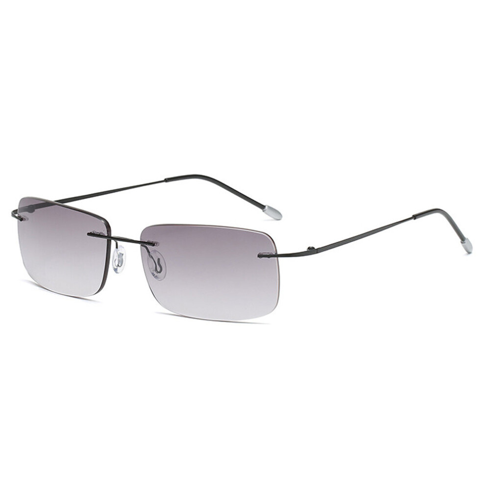 Multicoloured Rimless Sun Reading Glasses Anti Light Near And Far Multifocal Presbyopia Shades Eyewear Men Magnify Glasses+1To+4