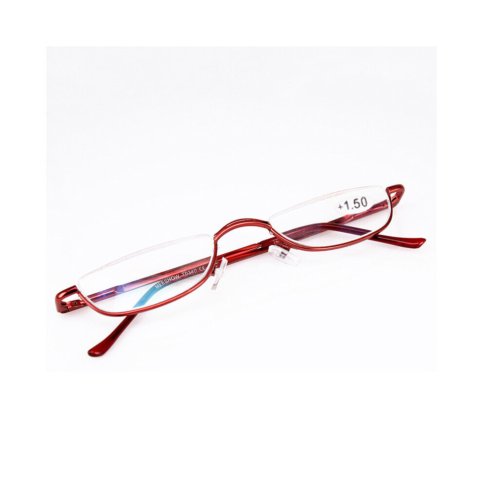 Seemfly Style Small Half Frame Reading Glasses Ultralight Clear Presbyopic Glasses Portable Gift For Old Men And Women-image-OPC-PBR8MYR-NEW