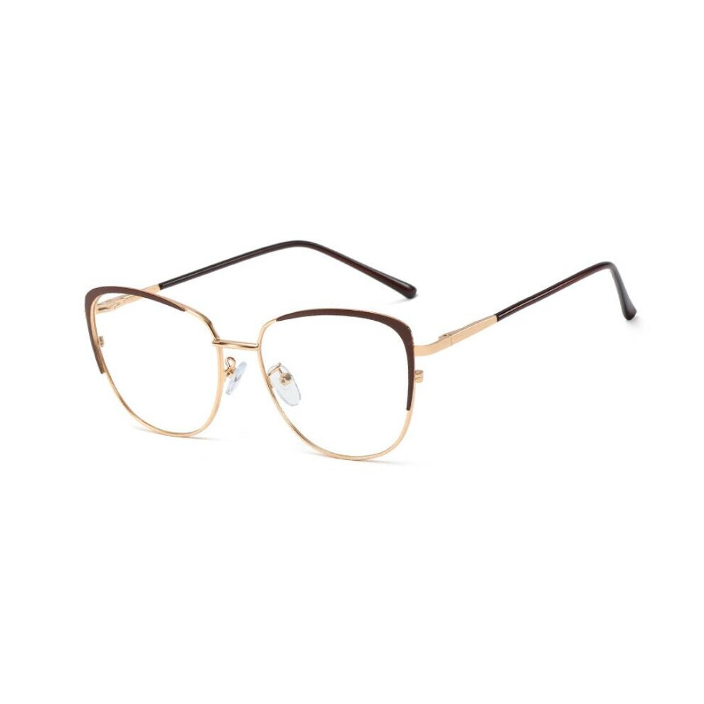 Cat Eye Anti Light Reading Glasses Women Metal Eyeglasses Anti Glare Presbyopic Computer Eyewear +2