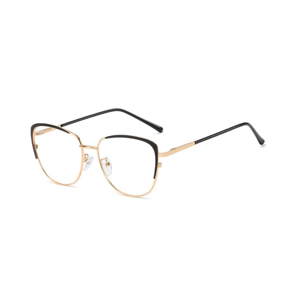 Cat Eye Anti Light Reading Glasses Women Metal Eyeglasses Anti Glare Presbyopic Computer Eyewear +2