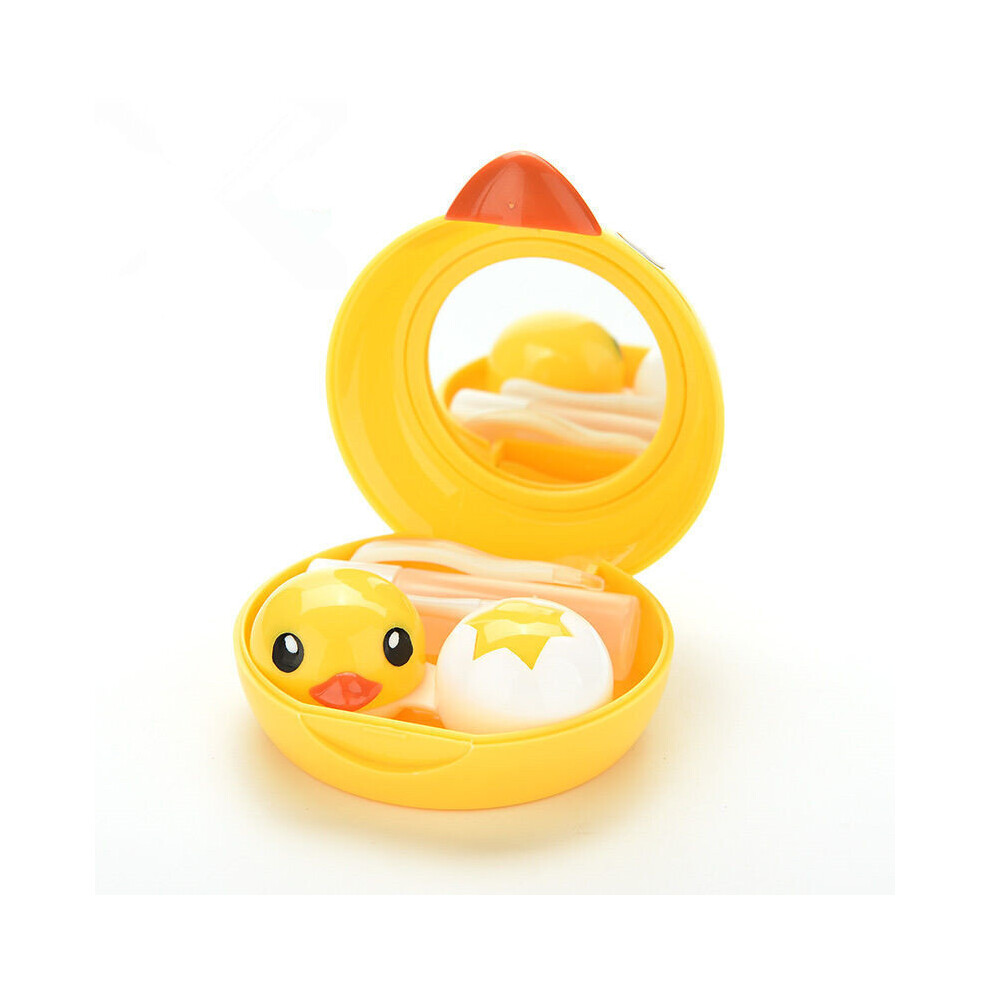 Mini Eyewear Accessories Cartoon Duck Lens Box Case Holder Container Case and