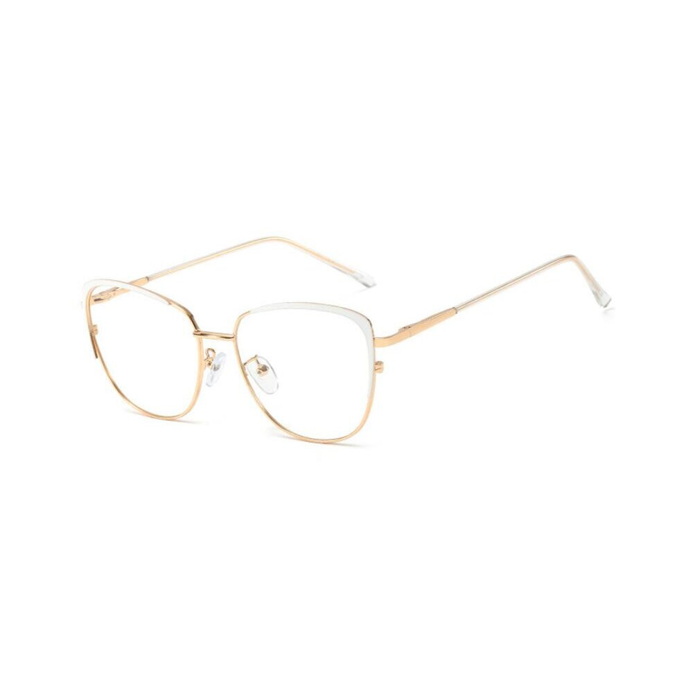 Cat Eye Anti Light Reading Glasses Women Metal Eyeglasses Anti Glare Presbyopic Computer Eyewear +2
