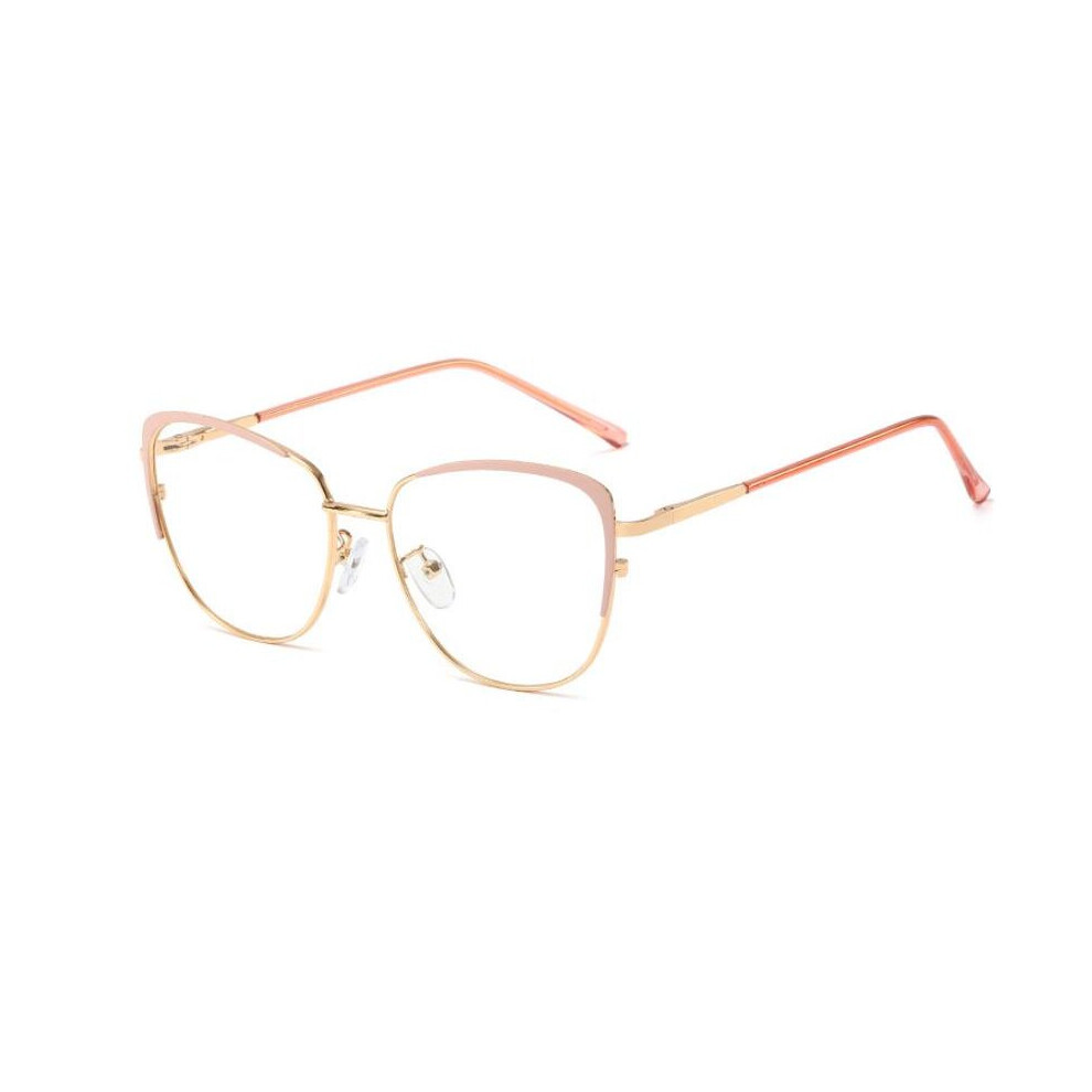 Cat Eye Anti Light Reading Glasses Women Metal Eyeglasses Anti Glare Presbyopic Computer Eyewear +2