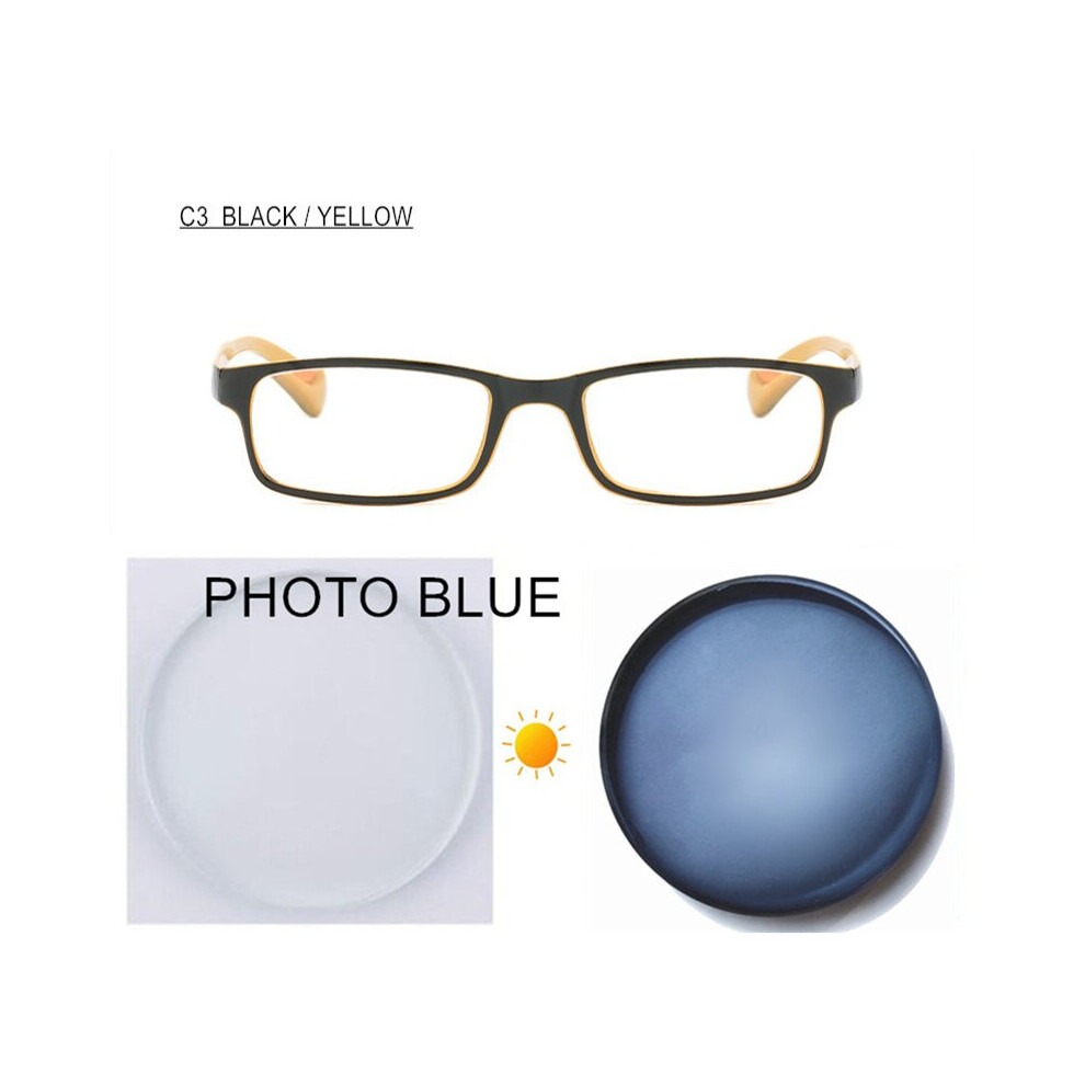 Multicoloured Photochromic Anti Ray Myopia Glasses Prescription -0.5 To -6.0 Women Men Nearsighted Spectacles For Cylinder F109