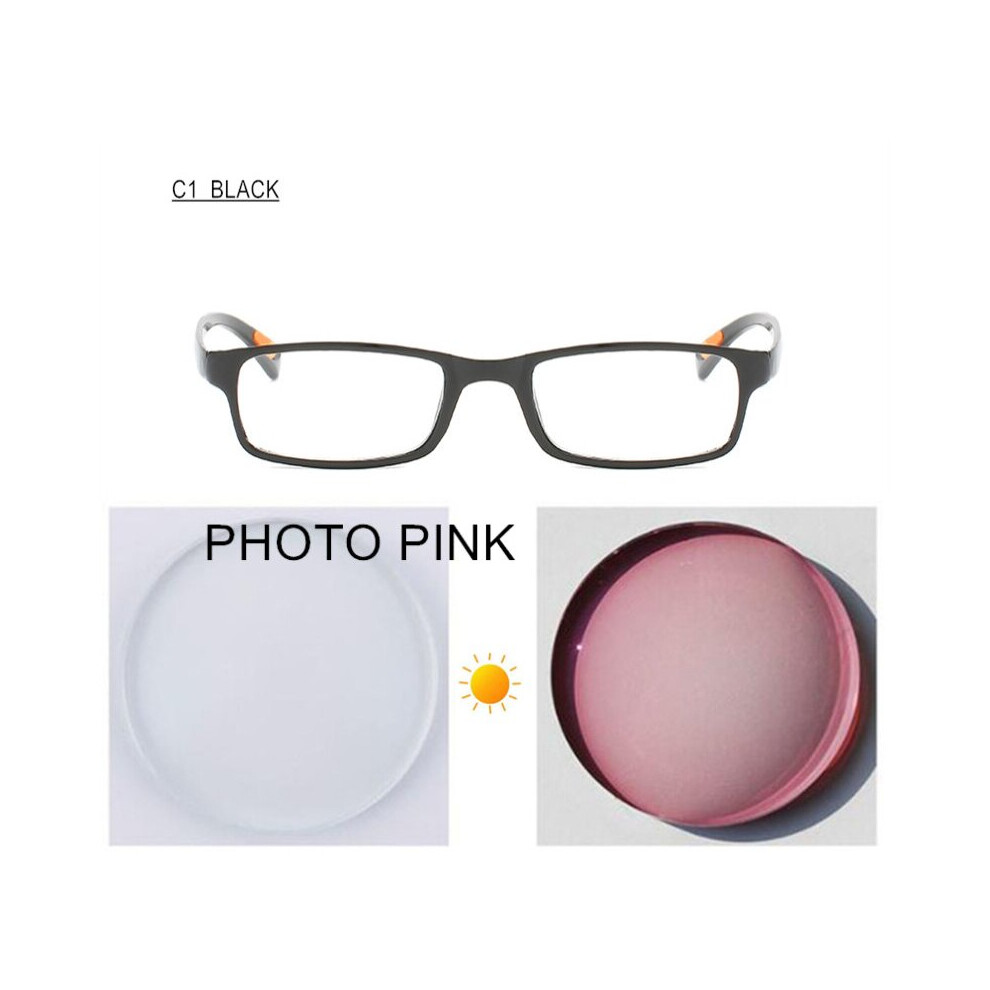 Photochromic Anti Ray Myopia Glasses Prescription -0.5 TO -6.0 Women Men Nearsighted Spectacles For Cylinder F109