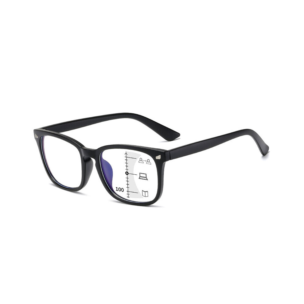 Multicoloured Square Multifocal Progressive Reading Glasses Men With Diopters Anti-Glare Computer Eyeglasses Women Uv400