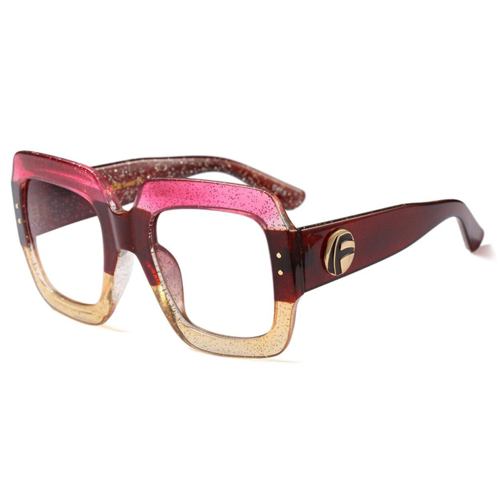 Multicoloured Oversized Square Anti Light Reading Glasses Women Eyeglasses Computer Presbyopic Reader Glasses 0 To +6.0