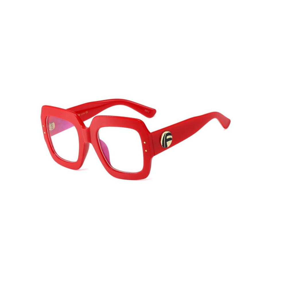 Multicoloured Oversized Square Anti Light Reading Glasses Women Eyeglasses Computer Presbyopic Reader Glasses 0 To +6.0