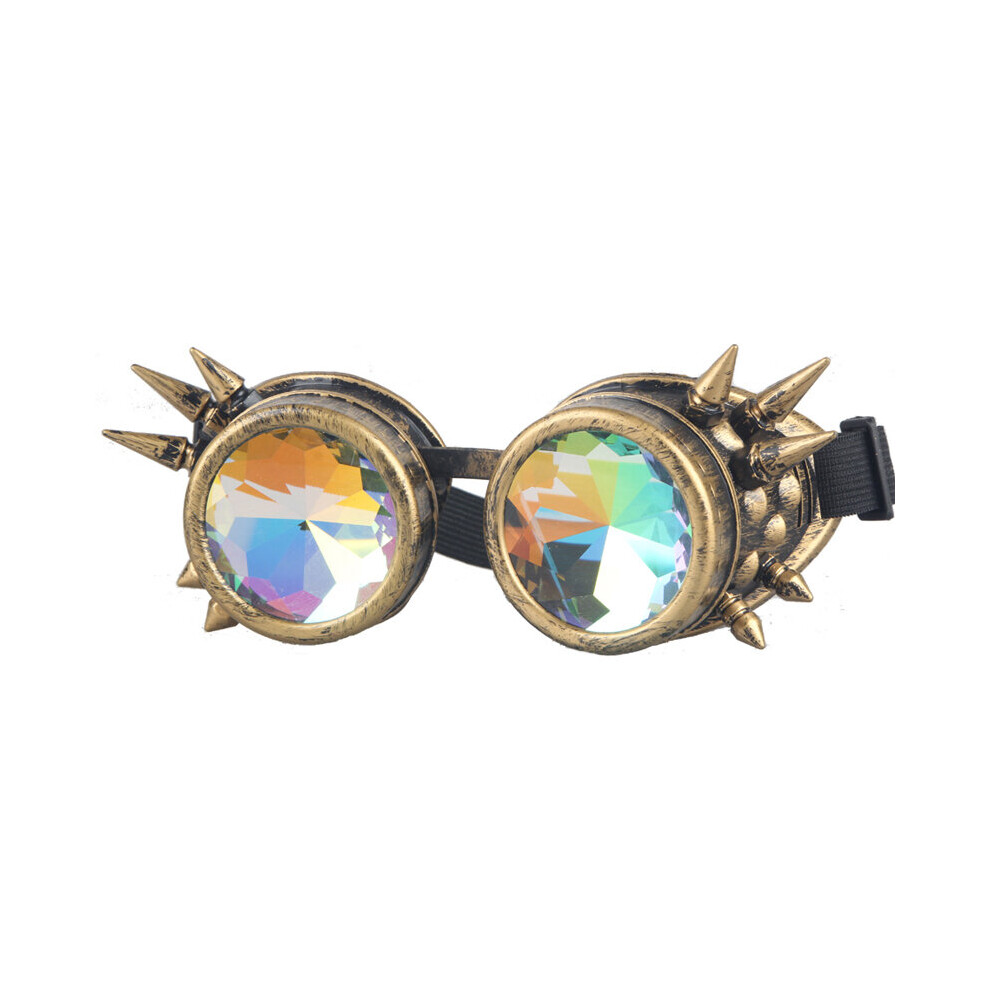 Men Women Welding Goggles Gothic Steampunk Cosplay Antique Spikes Vintage Glasses Eyewear 885659042256