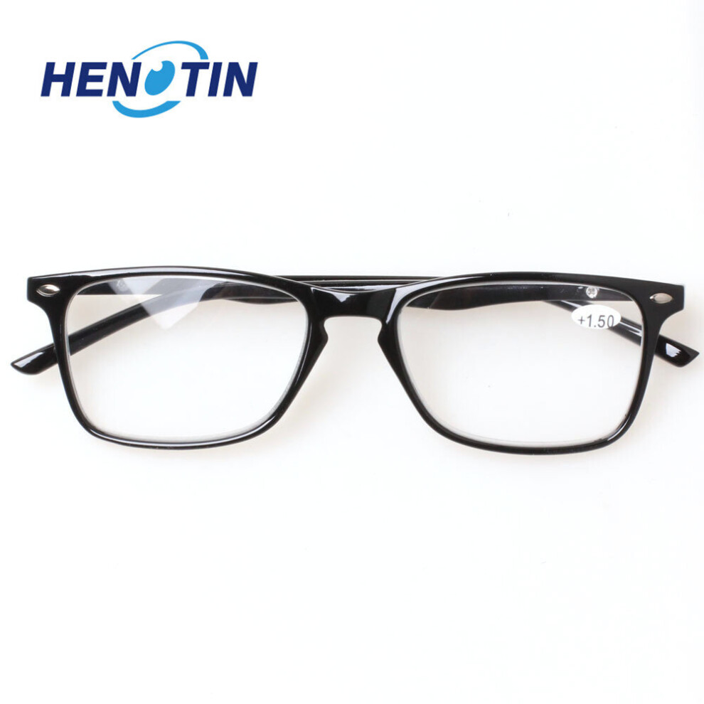 Reading Glasses Durable Men and Women Metal Hinge Plastic Rectangle Frame Reader Eyeglasses