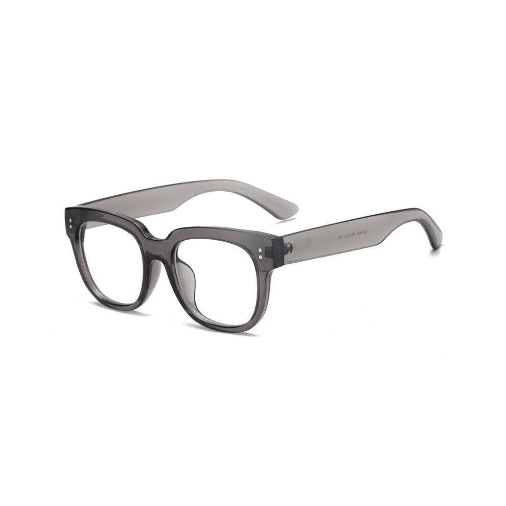 47086 Rectangle Retro Rivet Glasses Frames Anti Light Men Women Computer Eyeglasses